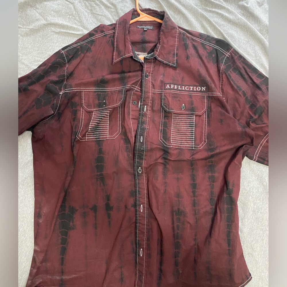Affliction long sleeve button down 2XL
